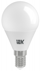 Лампочка E14 светодиод. IEK 7Вт(450Lm) шар холодный свет 4000K LLE-G45-7-230-40-E14