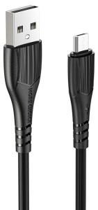 Кабель USB 2.0 A вилка - microUSB 1 м More choice K22m (Black)