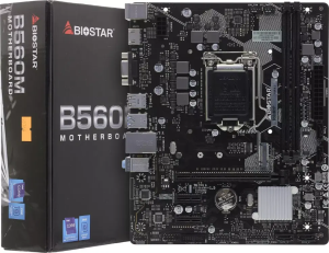 М/П SOC-1200 Материнская плата Biostar B560MX-E PRO RTL Soc-1200, Intel B560, 4xDDR4-3200, D-SUB+DVI