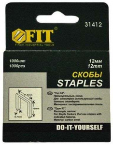 Скобы для степлера FIT 12 мм 1000 шт. (31412)