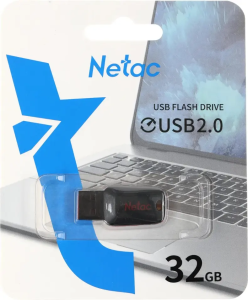 Карта USB2.0 32 GB NETAC U197 NT03U197N-032G-20BK черный/красный