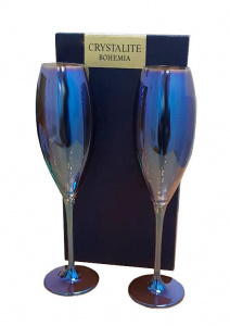 Набор бокалов для шампанского Bohemia Галактика 290мл 2шт