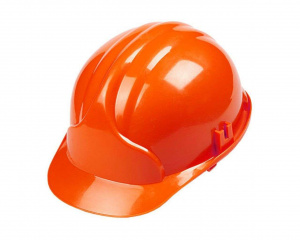 Каска защитная СИБРТЕХ из ударопрочной пластмассы, оранжевая (89113)
