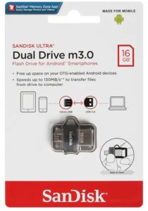 Карта USB3.0 16 GB Sandisk Ultra Dual drive SDDD3-016G-G46 черный