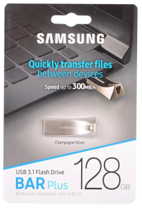 Карта USB3.1 128 GB Samsung Bar Plus MUF-128BE3/APC серебристый