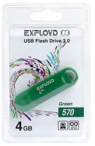 Карта USB2.0 4 GB EXPLOYD EX 570 зеленый