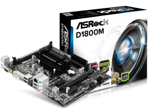 М/П Asrock D1800M mATX AC`97 6ch(5.1) GbLAN+VGA+DVI+HDMI
