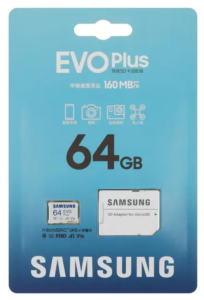 Карта micro-SD 64 GB Samsung MB-MC64SA/APC EVO Plus Class 10, UHS-I, W 