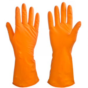 Перчатки VETTA резиновые оранжевые S (447-034)