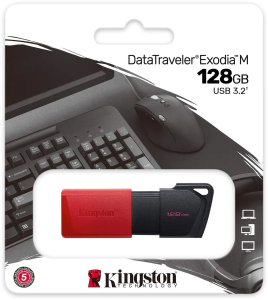 Карта USB3.0 128 GB Kingston DataTraveler Exodia M DTXM/128GB черный