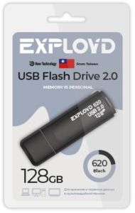 Карта USB2.0 128 GB EXPLOYD 620 черный