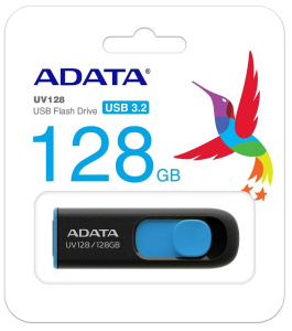 Карта USB3.0 64 GB A-DATA AUV128-64G-RBE UV128 черный/синий