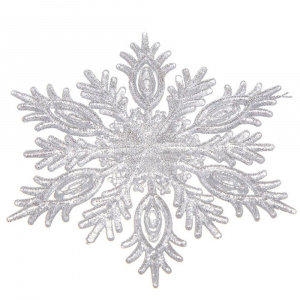 Украшение ёлочное "Снежинка" 12,5х0,3х12,5см серебро (SYYKLA-1919116)