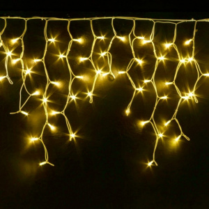 Электрогирлянда уличная LUAZON LIGHTING "Бахрома" 3х0,9м, УМС, белая нить, 232 LED, свечение тепл белое, 220 В (2361654)
