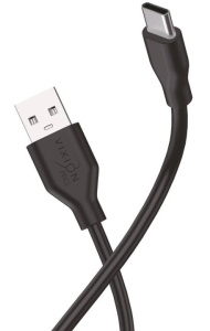 Кабель USB 2.0 A вилка - Type C 2 м  Vixion VX-02c PRO черный