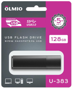 Карта USB3.0 128 GB OLMIO U-383 черный