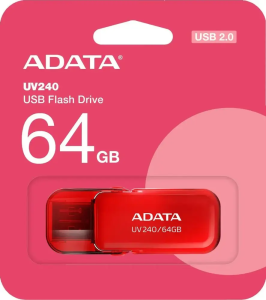 Карта USB2.0 64 GB A-DATA AUV240-64G-RRD USB2.0 красный