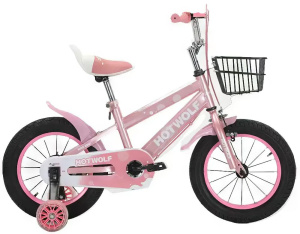 Велосипед HOTWOLF 18" 1039 (1 ск., сталь) розовый