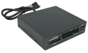 Карт-ридер Acorp CRIP200B USB2.0 (all-in-1, + USB port) Internal black