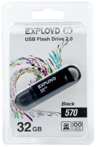 Карта USB2.0 32 GB EXPLOYD 570 черный