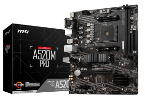 М/П SOC-AM4 MSI A520M 2xDDR4/mATX/HDMI, DP, VGA