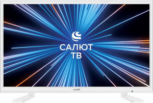 TV LCD 24" BBK 24LEX-7390/TS2C белый SMART TV Салют