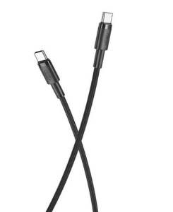 Кабель USB 3.0 Type-C - Type-C 1,5 м NB-Q199 поддержка PD, нейлон, черный