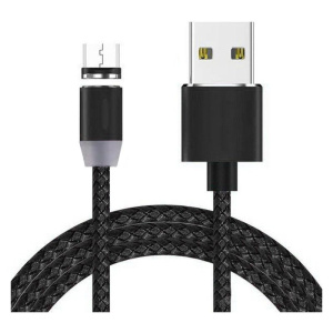 Кабель USB 2.0 A вилка - microUSB 1 м ZIBELINO DC Magnetic черный