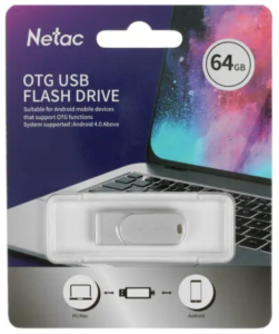 Карта USB3.0 64 GB NETAC U785C NT03U785C-064G-30PN серебристый 