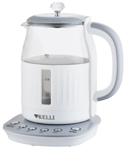 Чайник KELLI KL-1373 Бело-серый