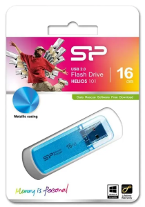 Карта USB2.0 16 GB Silicon Power Helios 101 SP016GBUF2101V1B синий