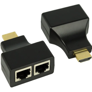 Переходник HDMI вилка - HDMI вилка удлинитель по витой паре RJ-45 REXANT 17-6916