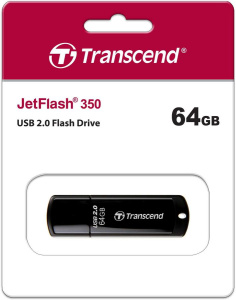 Карта USB2.0 64 GB Transcend Jetflash 350 TS64GJF350 USB2.0 черный