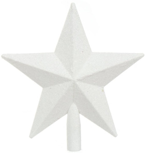 Верхушка на елку Звезда 19х19см SYSDX33-2156 W белая