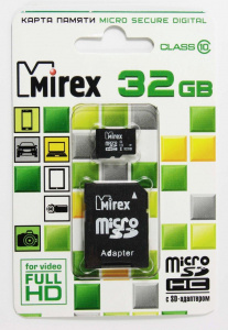 Карта micro-SD 32 GB MIREX Сlass10 (13613-AD10SD32)