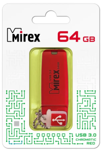 Карта USB3.0 64 GB MIREX CHROMATIC (13600-FM3CGN64) красный