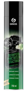 Полироль-очиститель пластика GraSS "Dashboard Cleaner" матовый блеск яблоко 750мл 