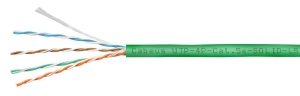 Кабель витая пара UTP 4 Pairs cat5E solid 0.45мм CCA 305м зеленый