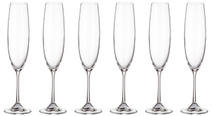 Набор бокалов для шампанского Bohemia, Barbara Milvus, стекло, 250 мл, 6 шт.(1SD22/250)