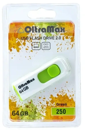 Карта USB2.0 64 GB OLTRAMAX 250 зеленый