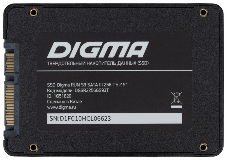 SSD 2,5" SATA 256Gb Digma DGSR2256GS93T Run