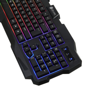 Клавиатура Oklick 757G черный USB for gamer LED