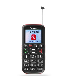Сотовый телефон Olmio C17 черно-красный