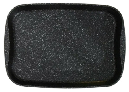 Противень KUKMARA, 36,5х26х5,5 см, тёмный мрамор (ПМТ02а/4278871)