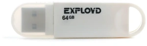 Карта USB2.0 64 GB EXPLOYD 570 белый