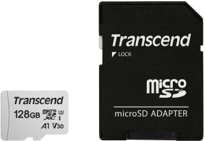 Карта micro-SD 128GB Transcend TS128GUSD300S-A + adapter