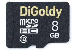 Карта micro-SD 8 GB DiGoldy Class10+ адаптер SD