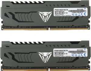 Память DDR4 16384Mb 3733MHz Patriot PVS416G373C7K Viper Steel RTL Gaming PC4-29800 CL17 288-pin 2x8G