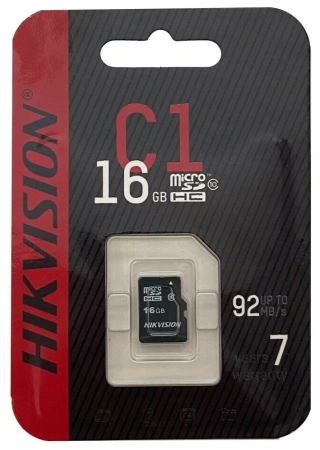 Карта micro-SD 16 GB Hikvision Class10 HS-TF-C1(STD)/16G/ZAZ01X00/OD