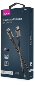 Кабель USB 3.0 Type C - Type C 1.2 м 3.3A Olmio черный